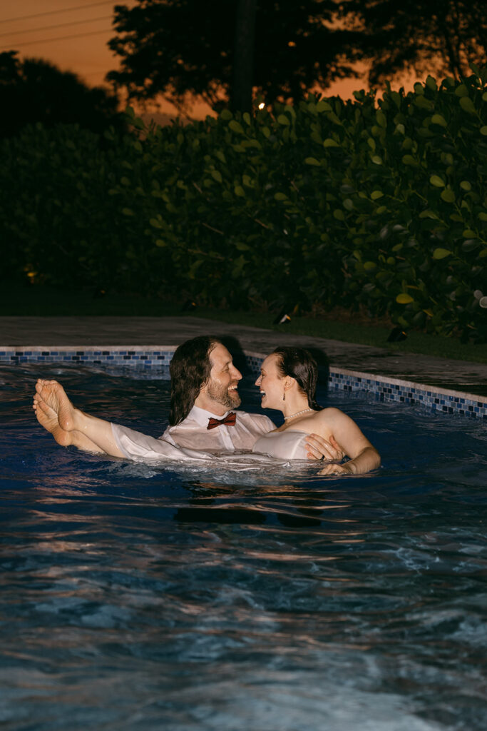 Bride and Groom in Pool at night After Elopement

Miami Destination Elopement Photographer