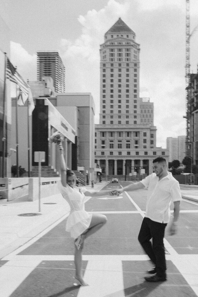 black and white city elopement pictures 

miami destination wedding and elopement photographers