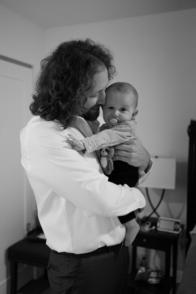 groom and son getting ready for backyard elopement

Miami Destination Elopement Photographer