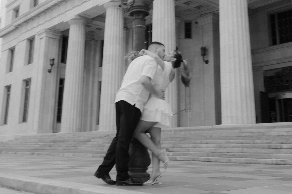 black and white playful elopement couple poses

destination elopement and wedding photographer