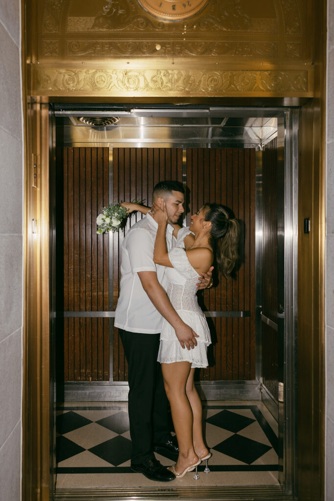 candid elevator courthouse elopement pictures 

miami destination wedding and elopement photographers