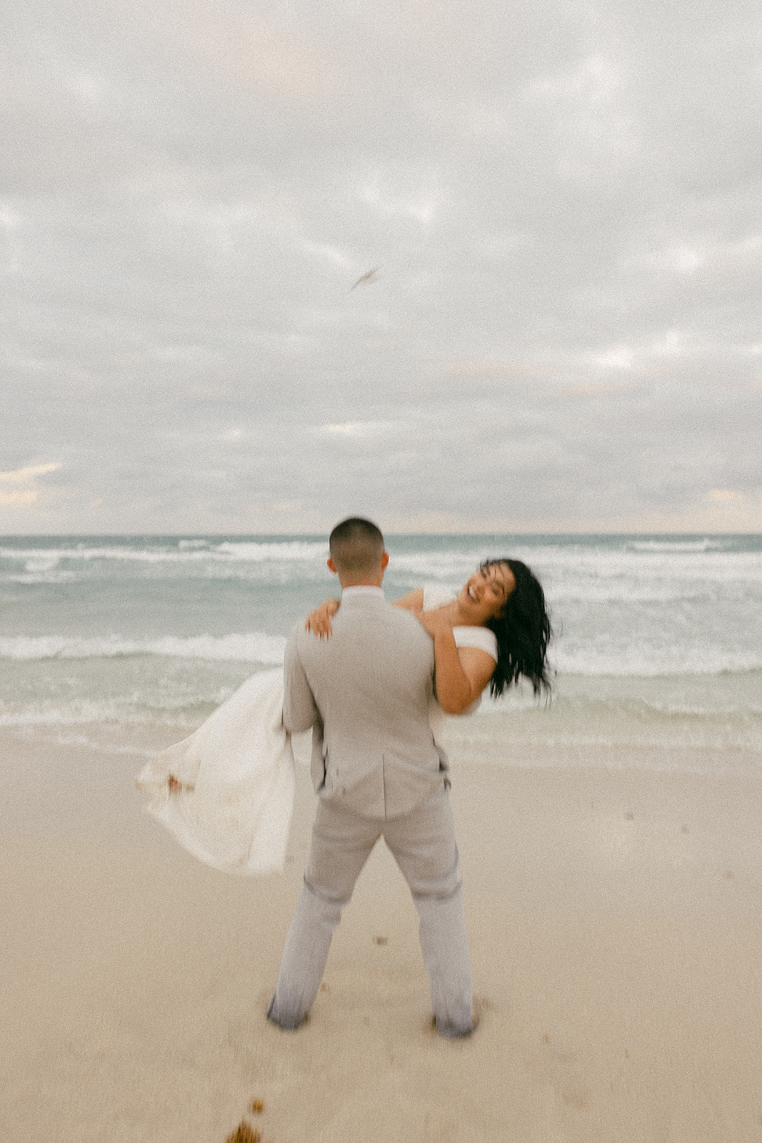 motion blur elopement beach pictures miami wedding photographer