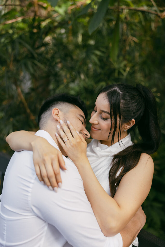 dreamy garden engagement shoot destination wedding photographer