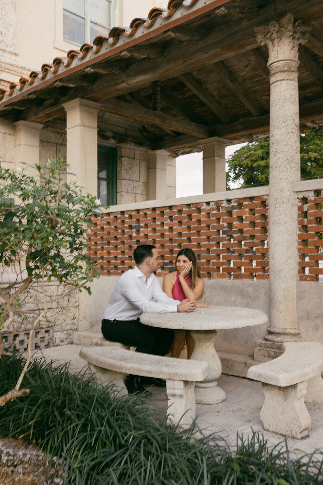 documentary sweet bench couple picture miami elopement photographer