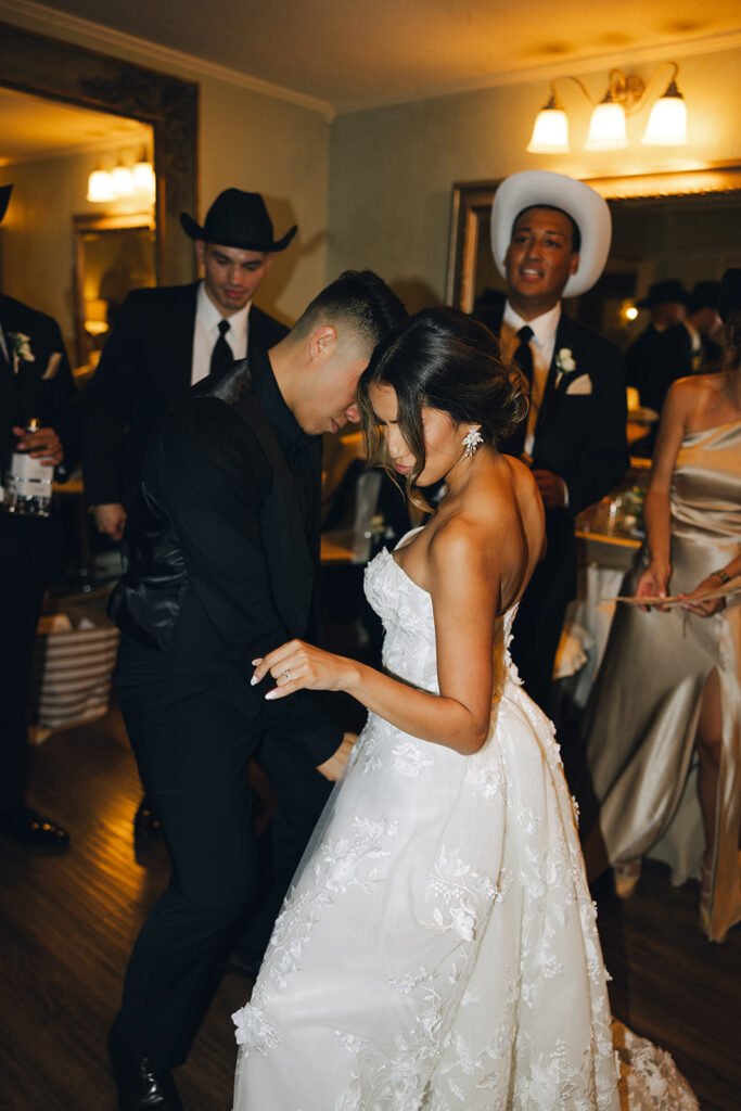 Texas Wedding Photographer Cocktail Hour Bridal Party Dancing