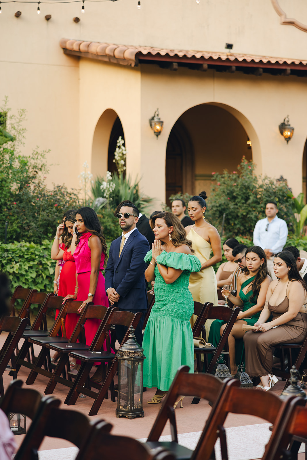 Texas Wedding Photographer Ceremony Moments Guest Praying