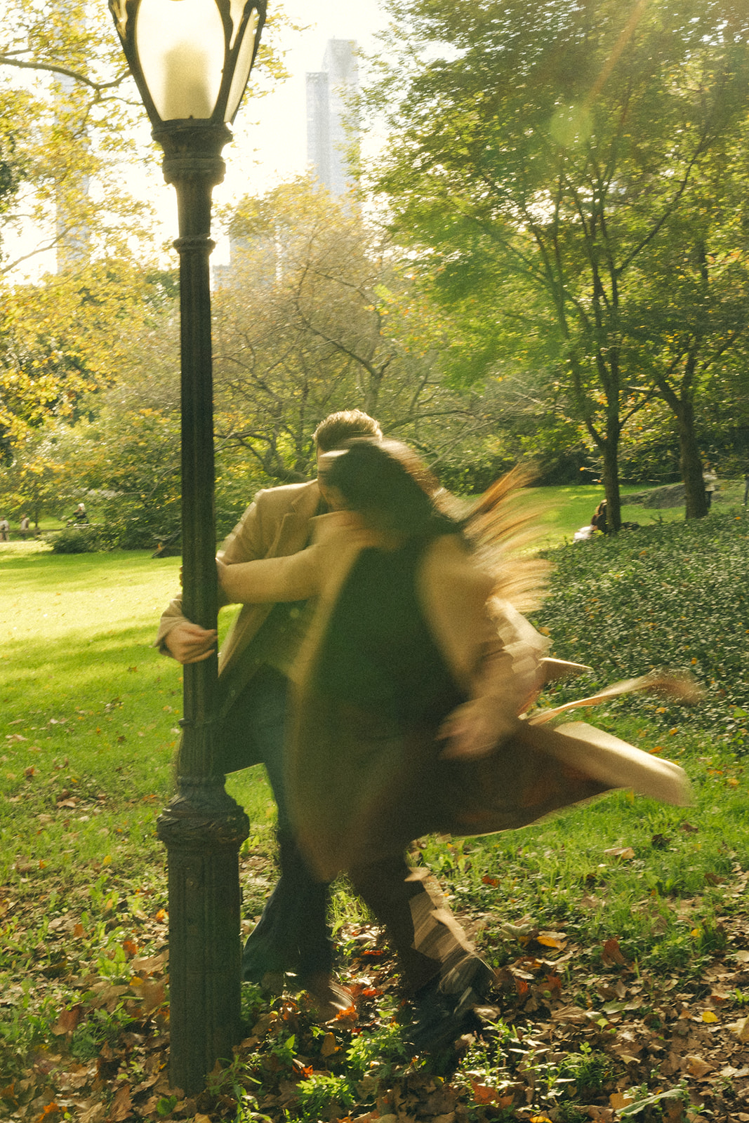 nyc central park fall couples session new york wedding photographer engagement session new york city wedding photographer running couple