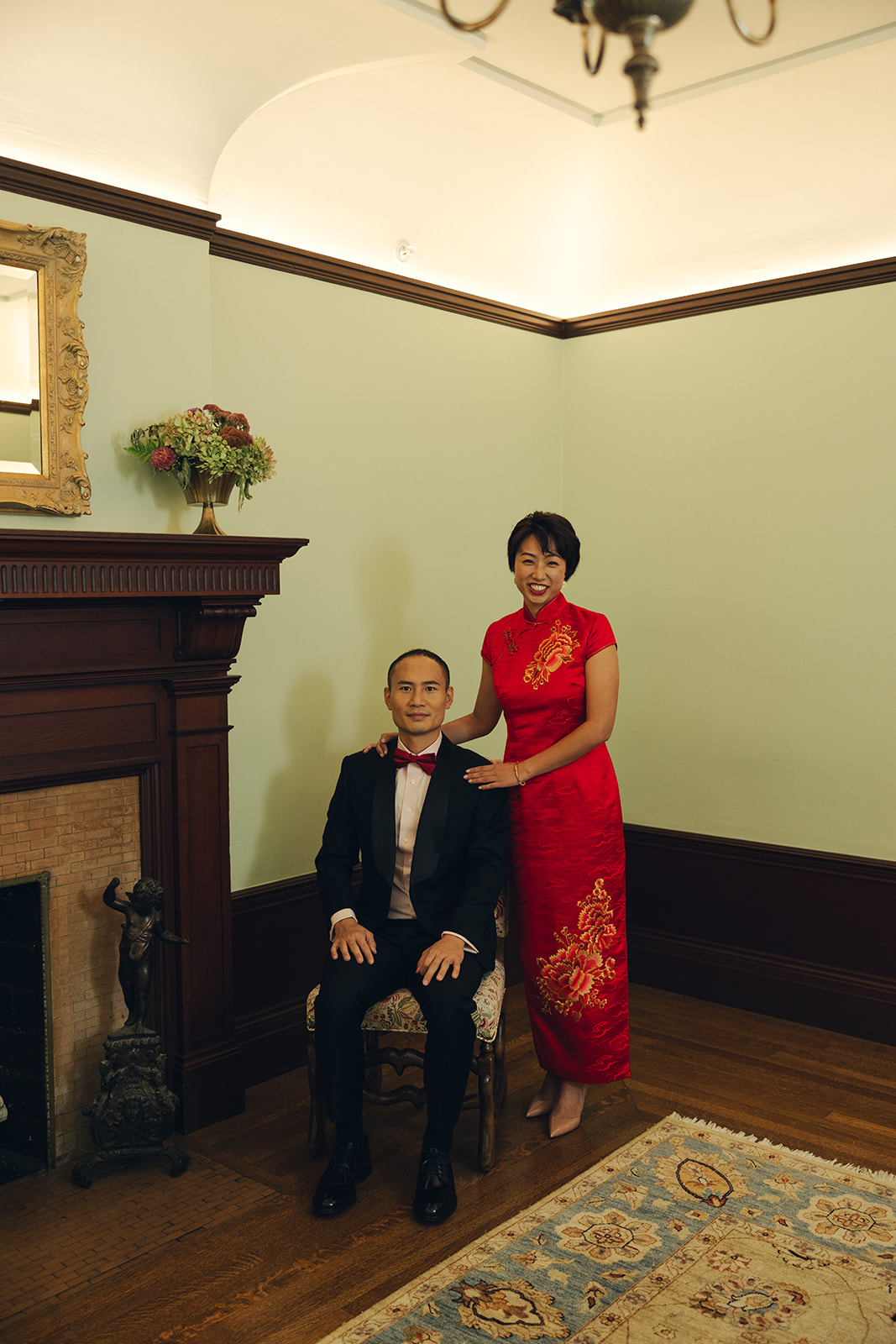 Laughing Newly Wed Photos Chinese Wedding Couple Portraits California Palo Alto Wedding Photographer