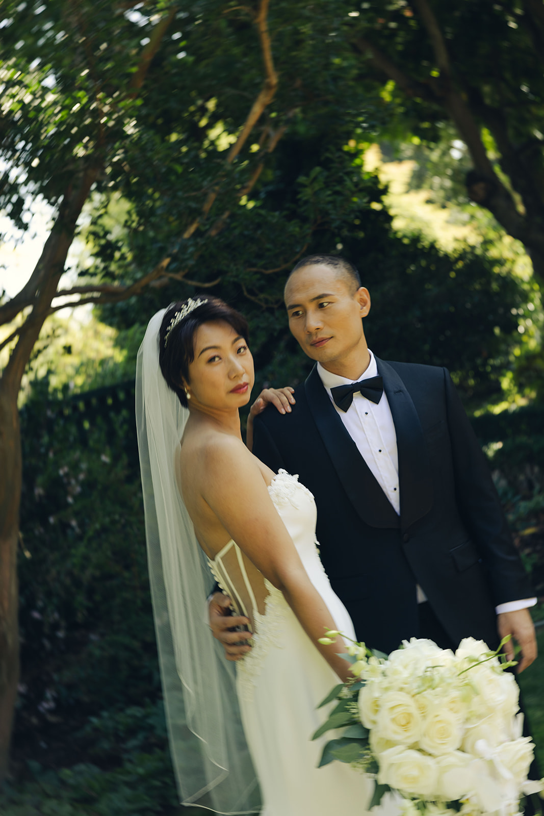 Newly Wed Photos Chinese Wedding Couple Portraits California Palo Alto Wedding Photographer Badgley Mischka Wedding Dress Motion blur