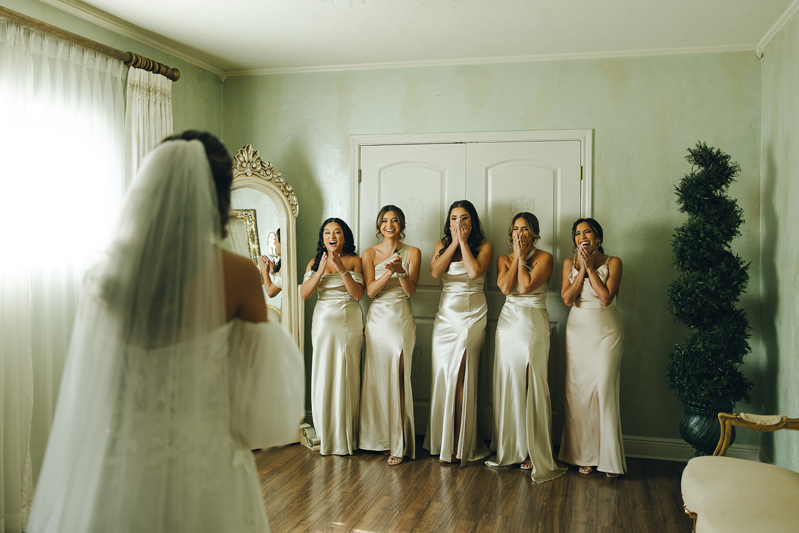 Texas Wedding Photographer Bridal Party First Look