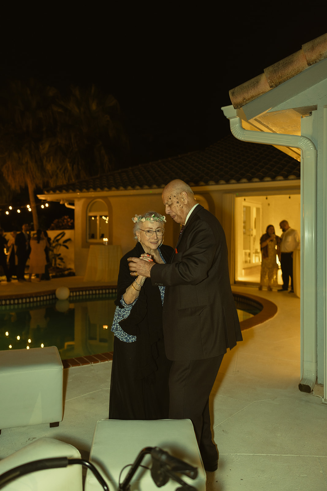 grandma and grandpa dancing dreamy and elevated intimate backyard wedding by Aileen Ayala Photography 