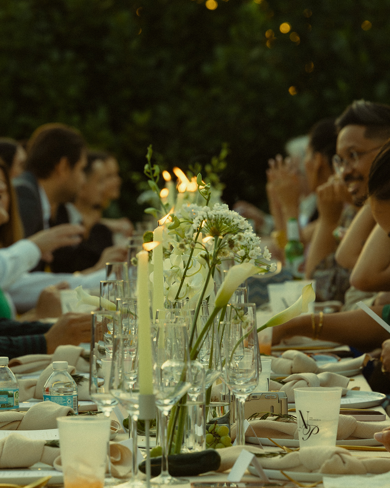 documentary candle lit dinner dreamy and elevated intimate backyard wedding by Aileen Ayala Photography 