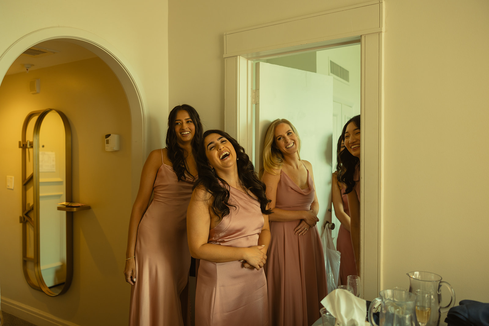 The Don CeSar Wedding Bride Getting Ready Candid of Bridesmaids