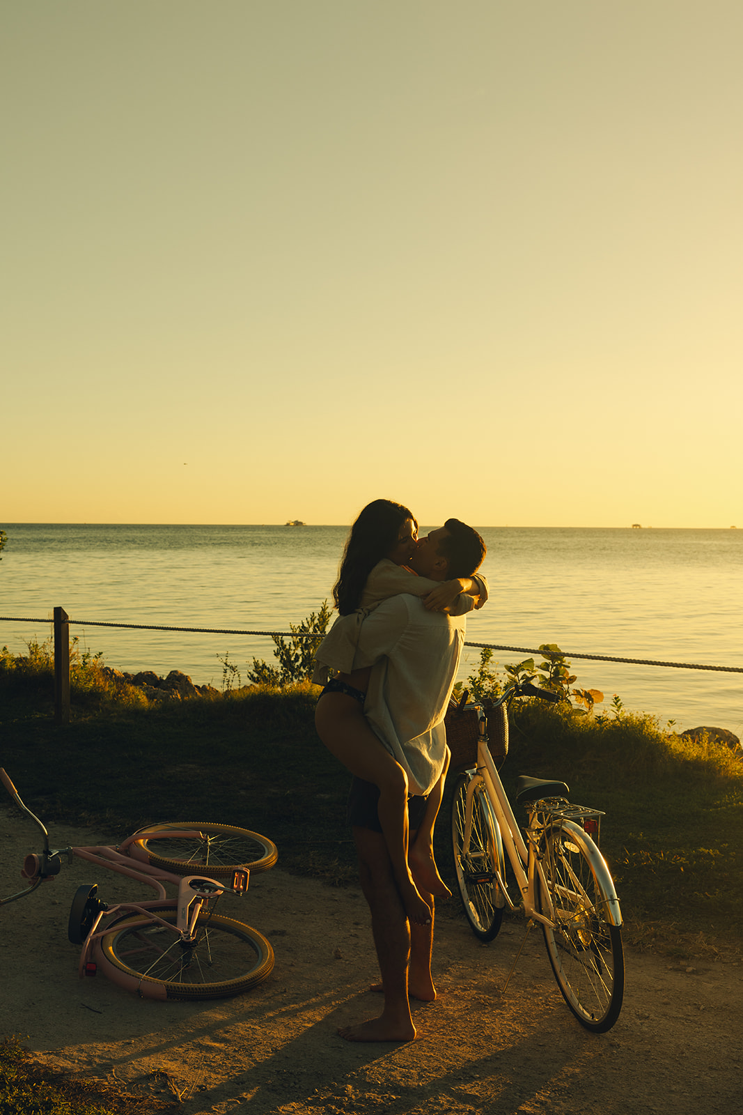 Documentary Couples Sunset Engagement Session In Miami Beach