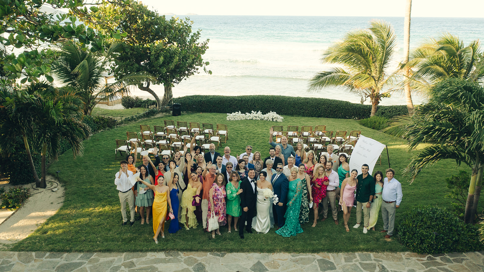 Long Bay Beach Resort British Virgin Island Editorial and Documentary Wedding Photographer Big Group Guests