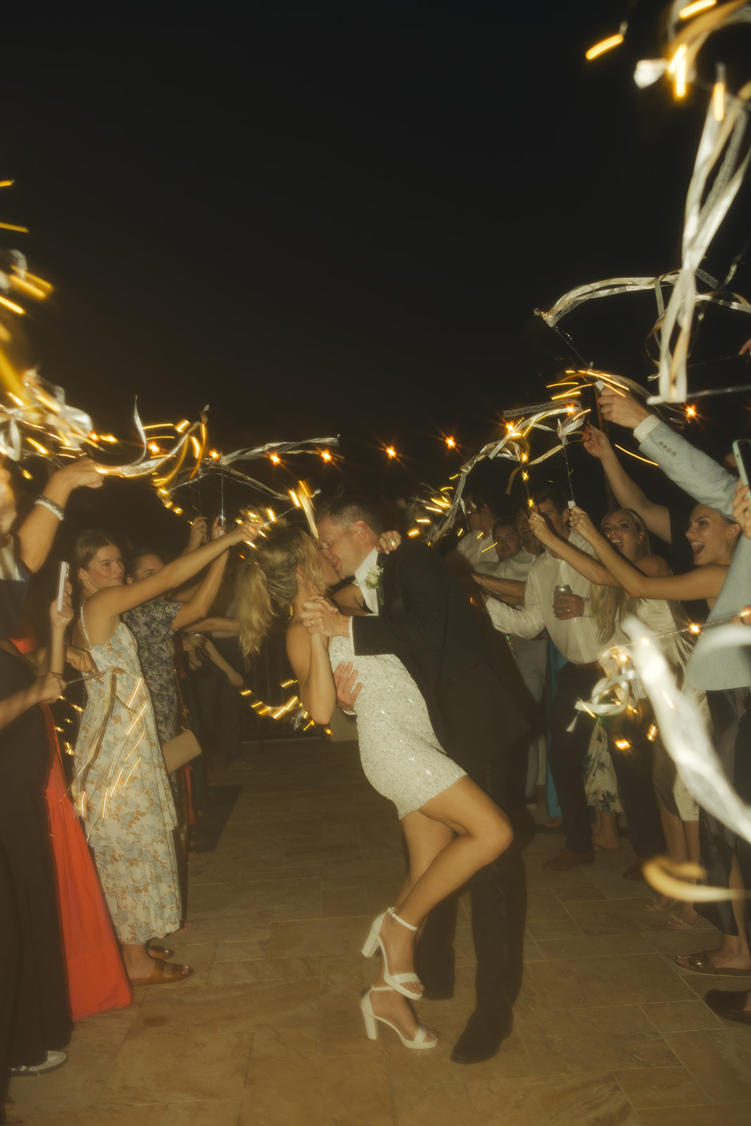 St.John USVI The Hills Unique Exit String Lights Destination Wedding Photographer