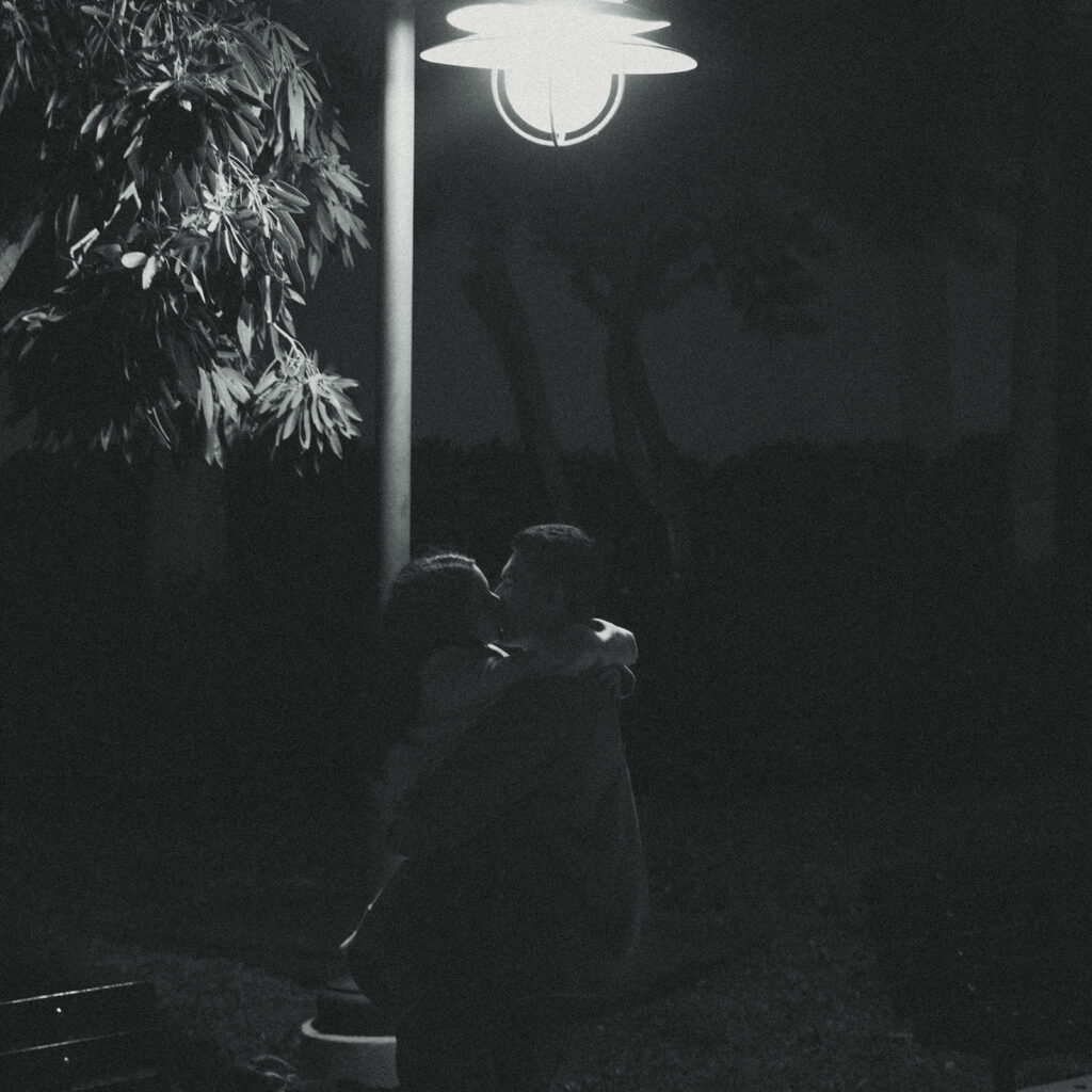 Documentary City Lights at Night Couples Engagement Session In Brickell Miami 