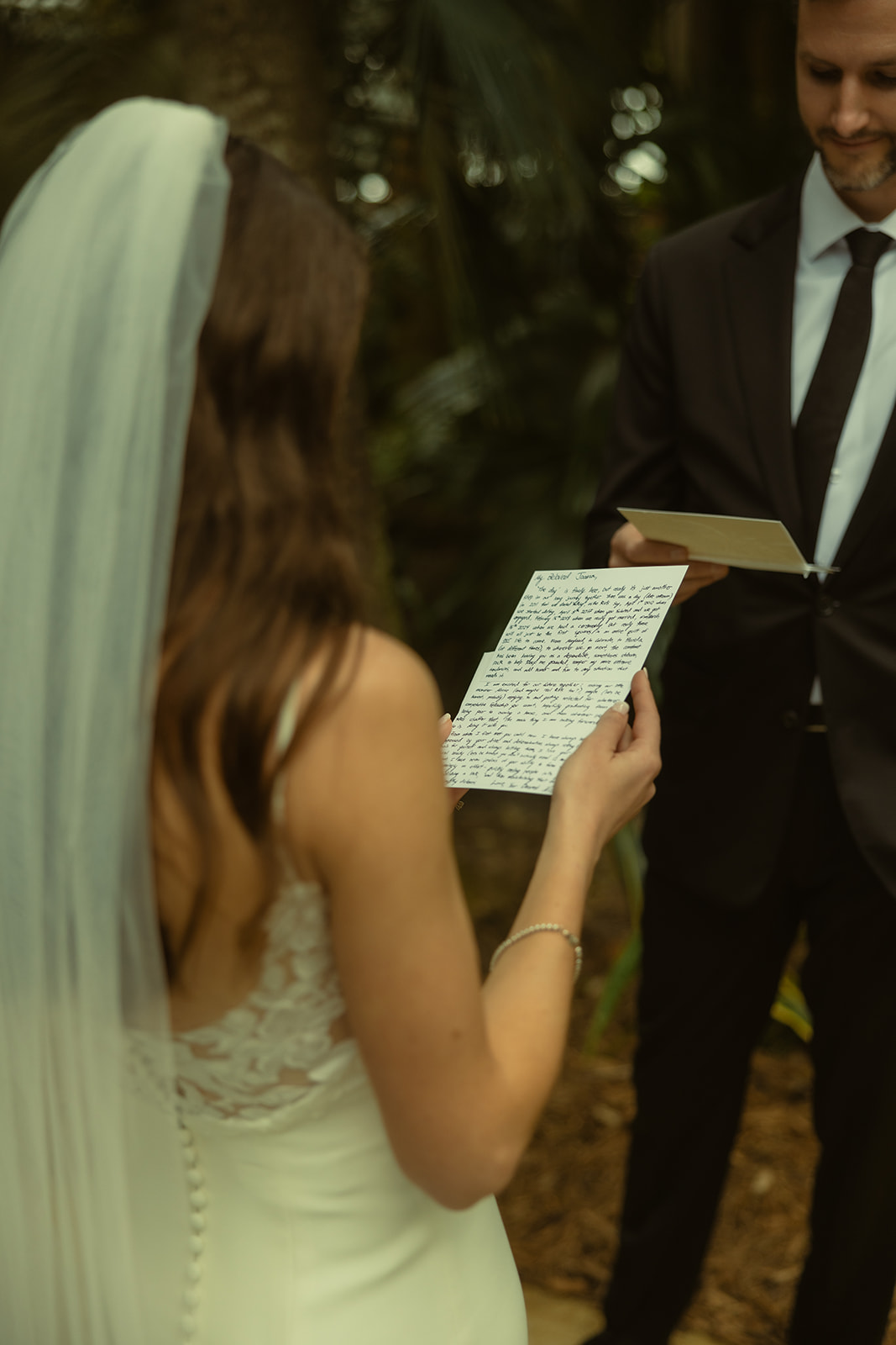 Forest Bride & Groom Intimate Personal Vow Exchange at The Sunken Gardens in St.Petersburg Wedding