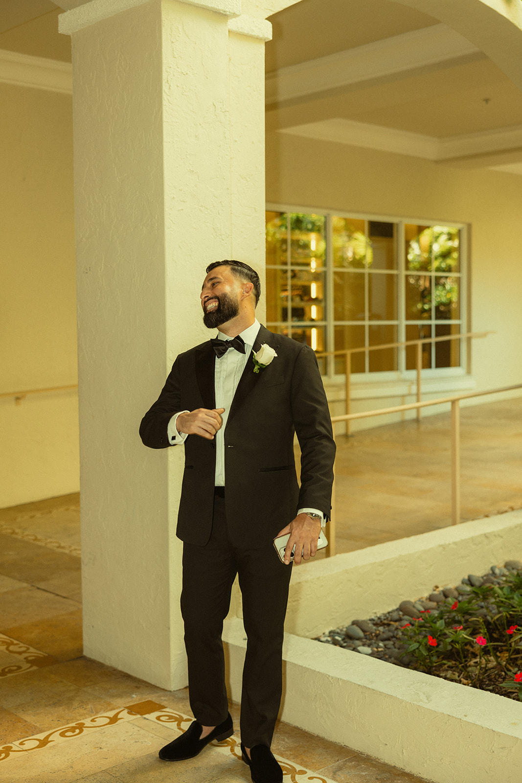 Laughing Groom candid. JW Marriott Turnberry in Miami Florida.