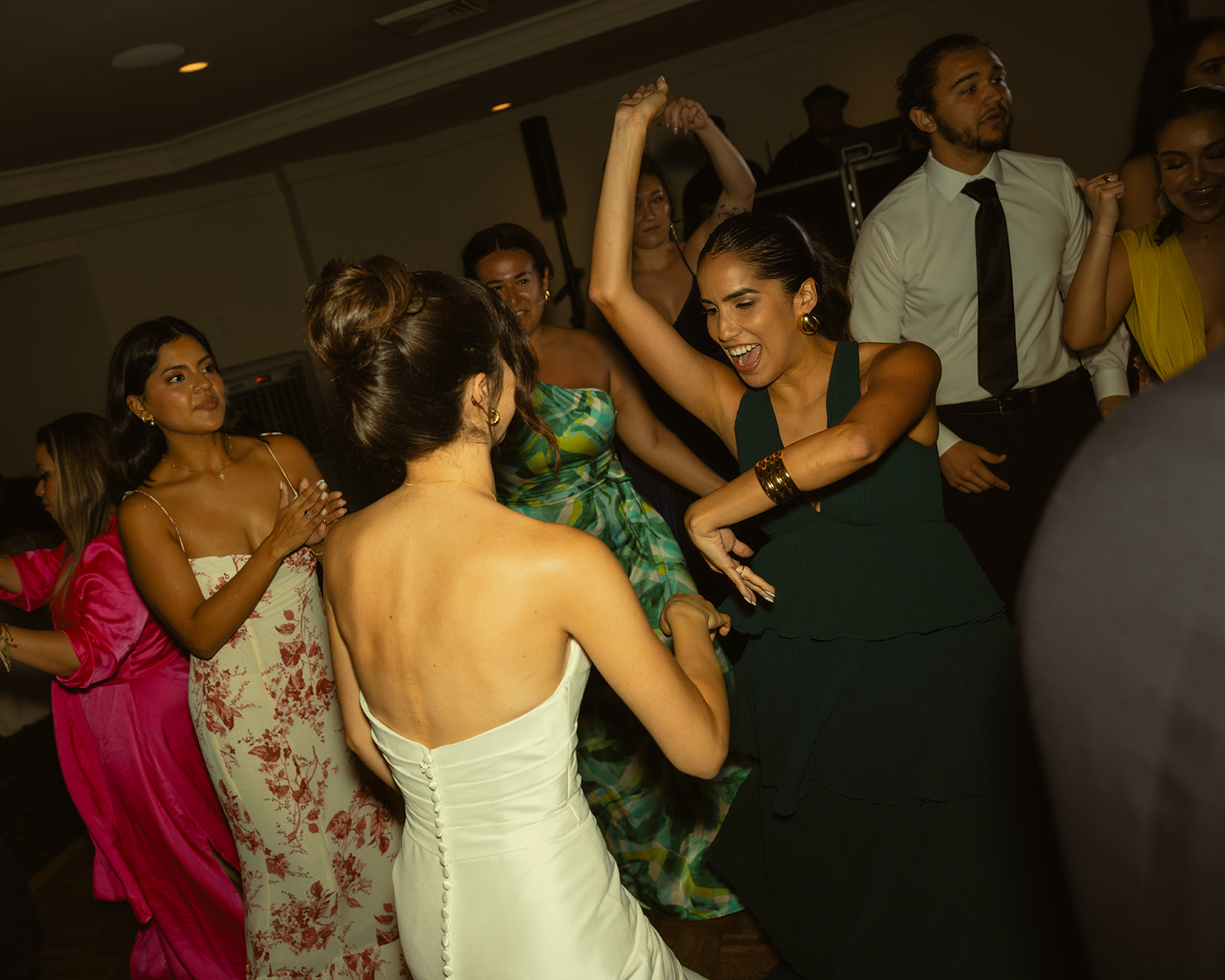 Bride and Guests Dancing Reception Candids Timeless Wedding in Mayfair Hotel & Garden