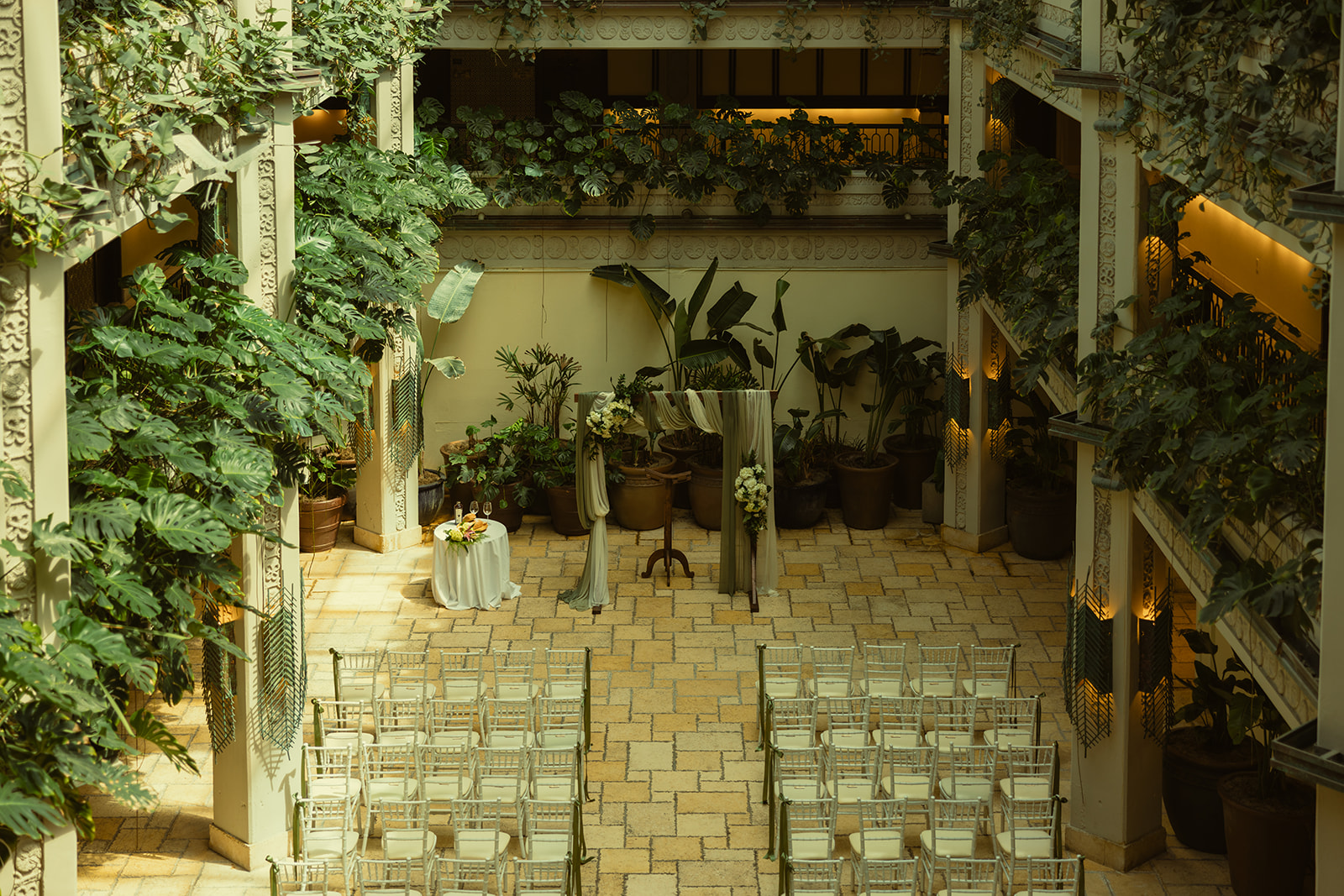 Wedding Ceremony Space Timeless Wedding in Mayfair Hotel & Garden