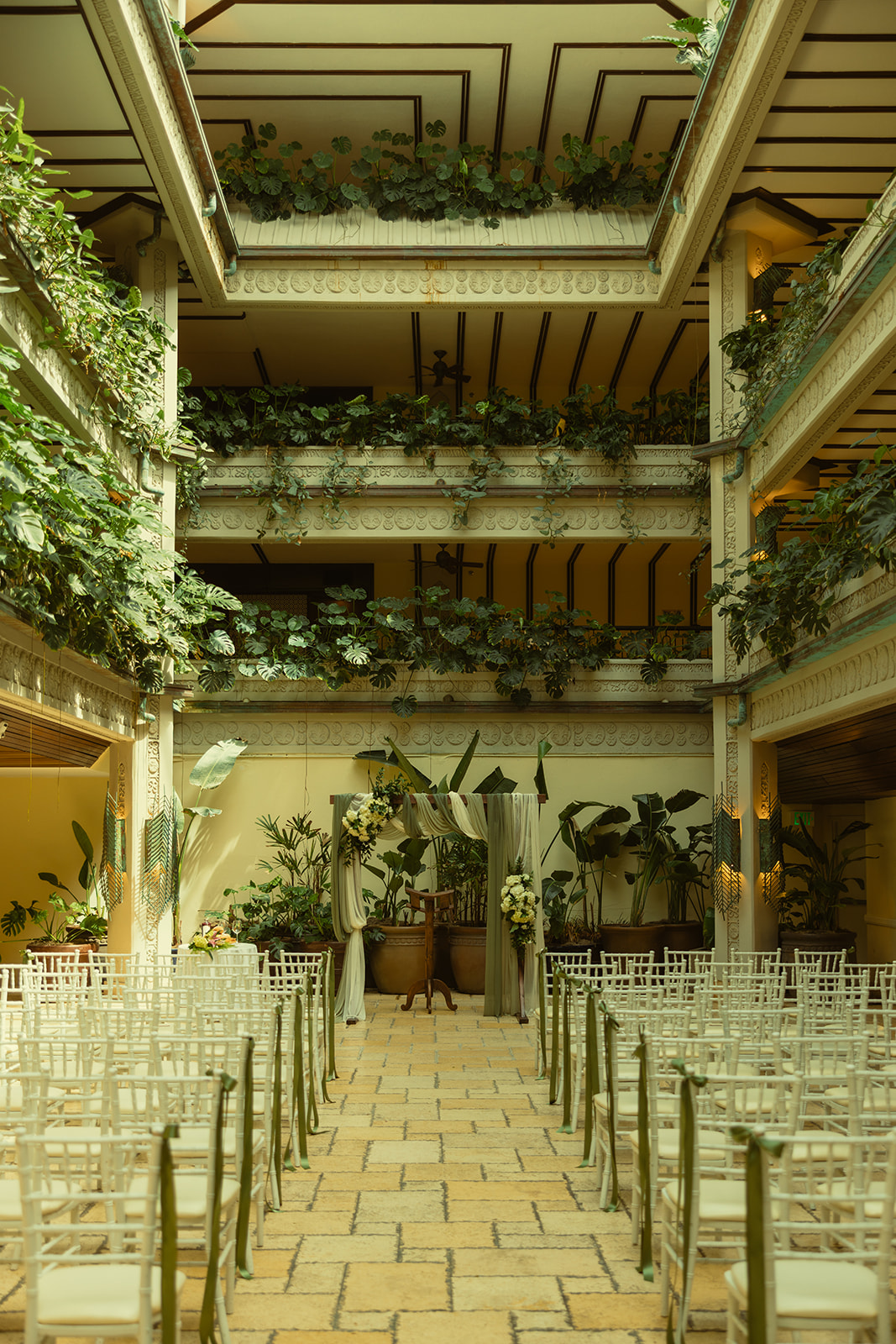 Wedding Ceremony Space Timeless Wedding in Mayfair Hotel & Garden