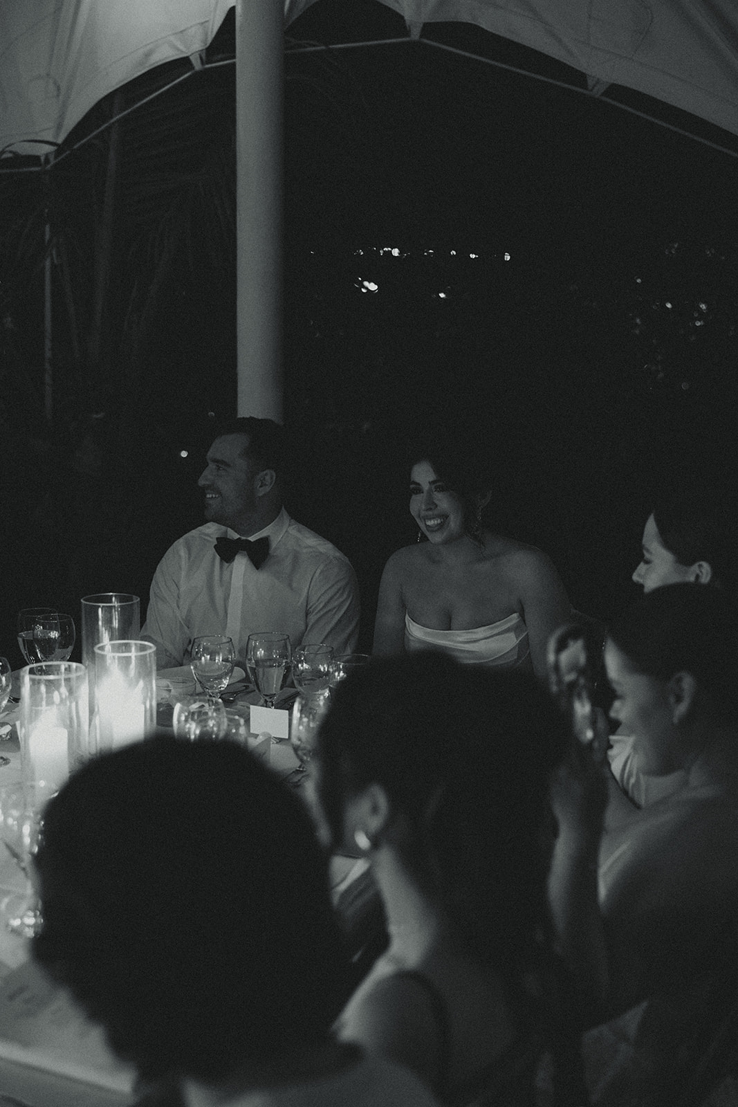 British Virgin Island Editorial and Documentary Wedding Photographer Candlelit Wedding Dinner Reception