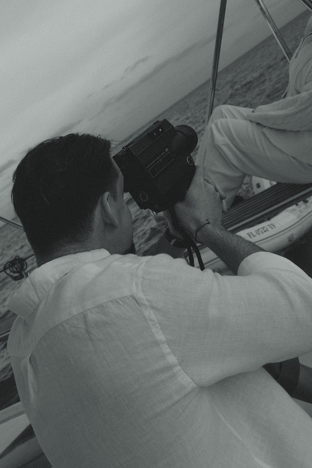 Sailboat Couples Session in Miami, NYC Harbor Influence Cinematography Super 8