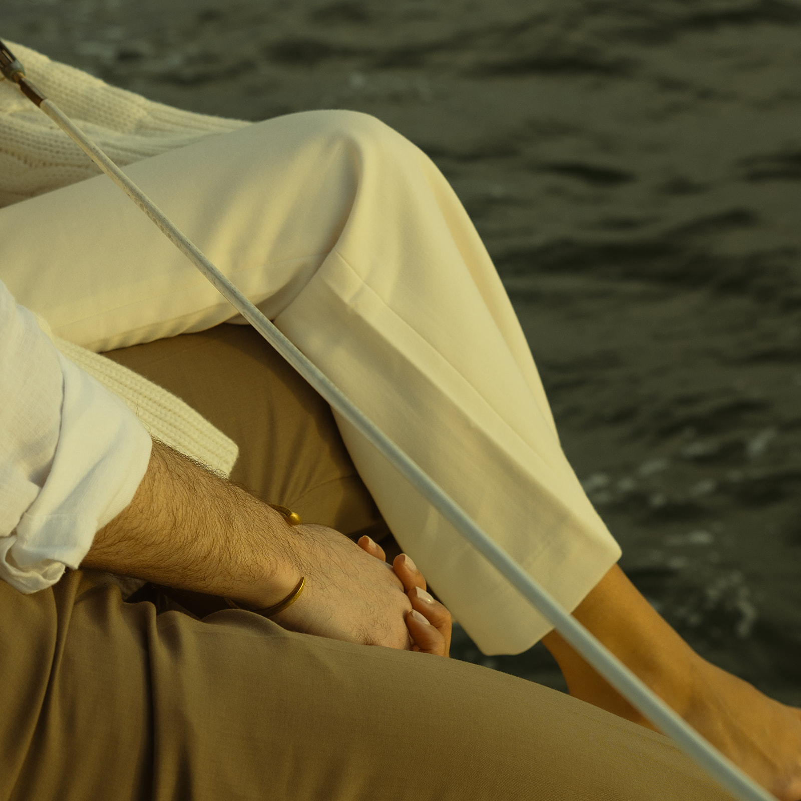 Sailboat Engagement Session in Miami, Couple Holding Hands