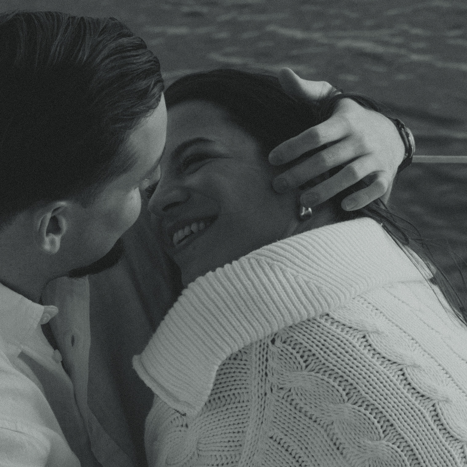 Sailboat Engagement Session in Miami, Couple Cuddled up, NYC Harbor Inspo