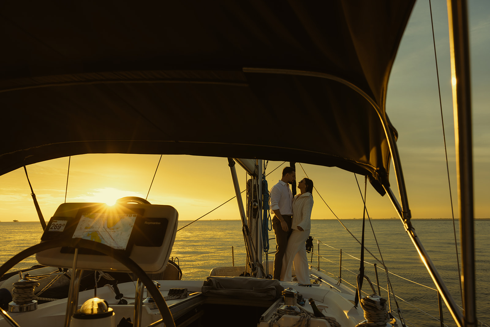 Sailboat Engagement Session in Miami