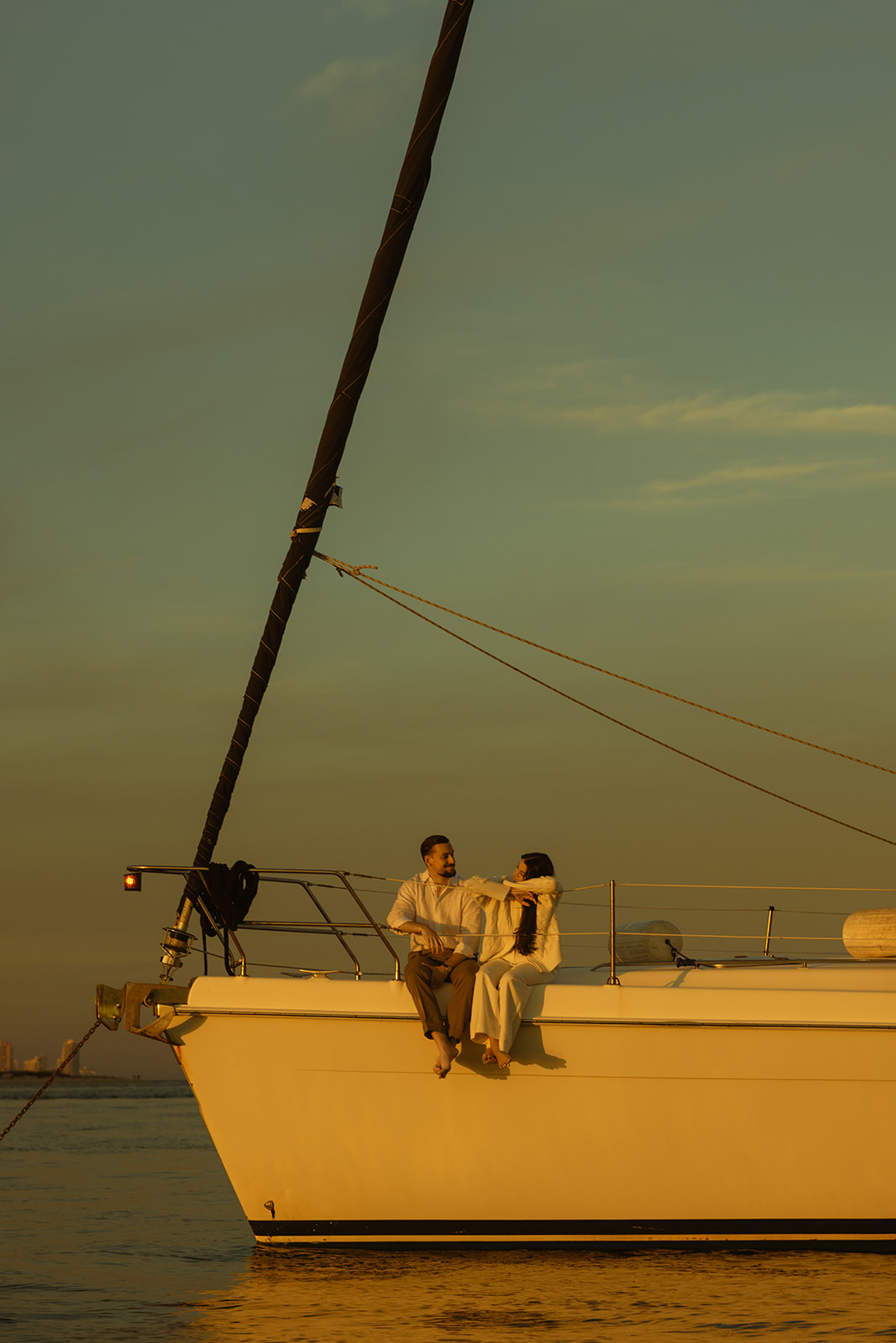 Sailboat Engagement Session in Miami, NYC Harbor