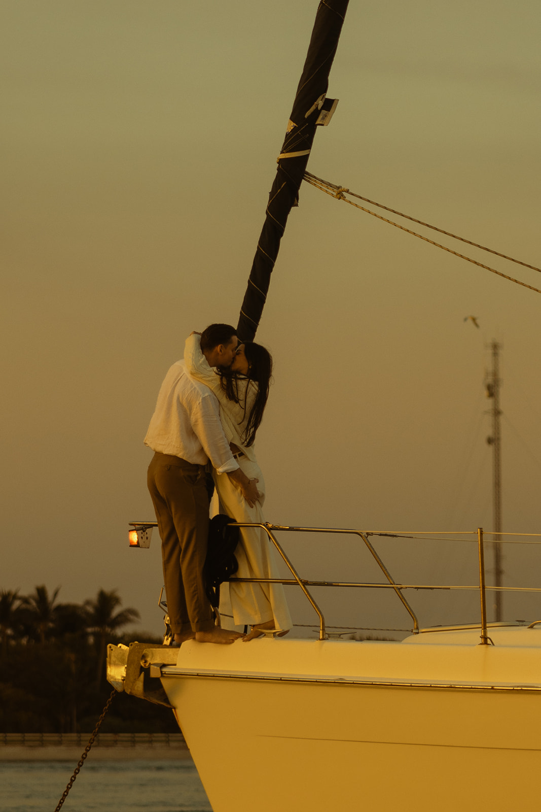 Sailboat Engagement Session in Miami, NYC Harbor 