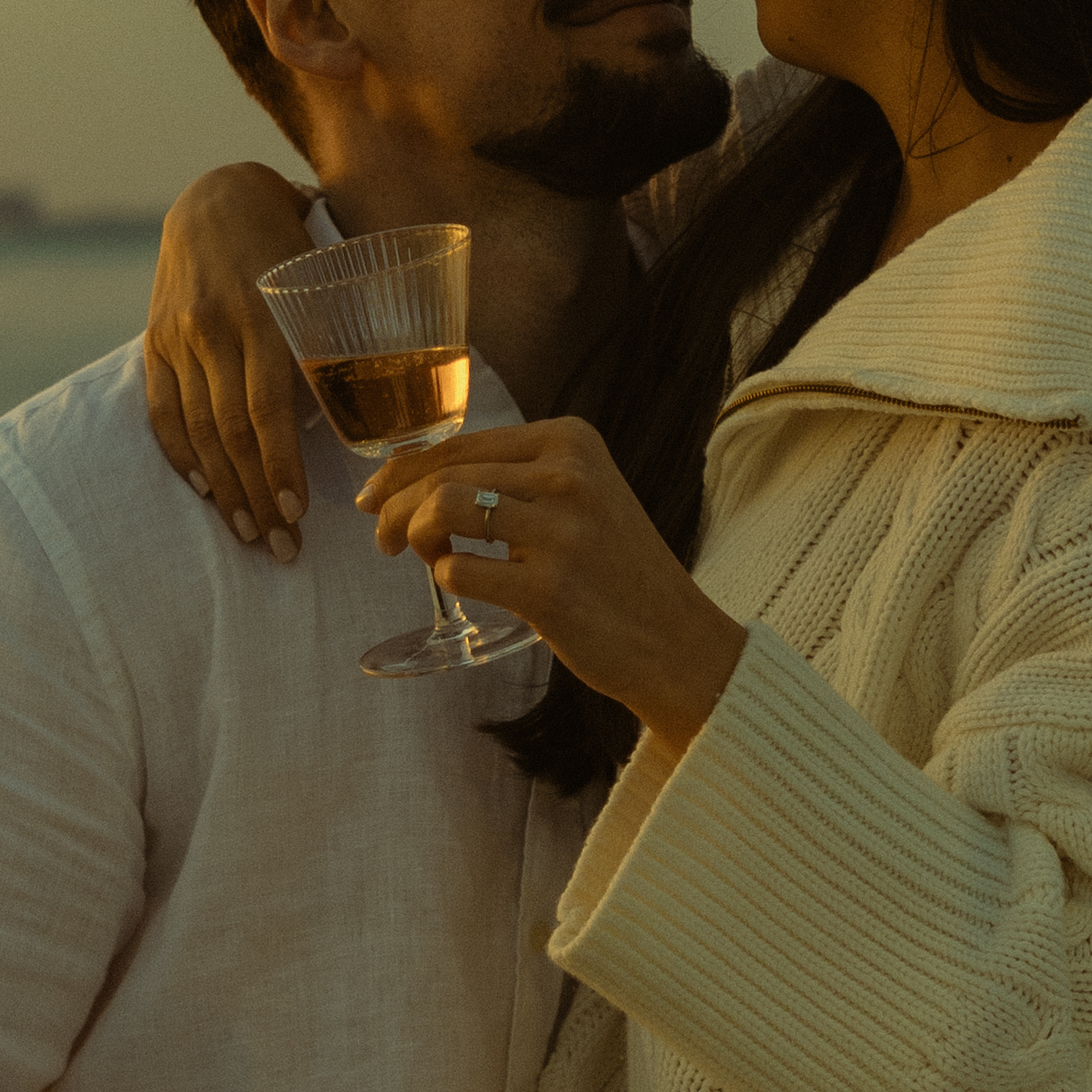 Sailboat Engagement Session in Miami, Drinking Rose and Engagement Ring