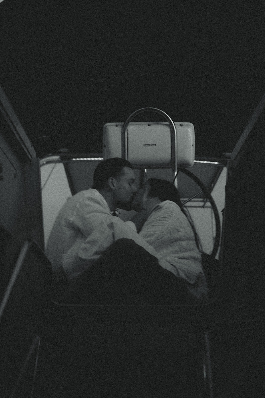 Sailboat Engagement Session in Miami Black and White