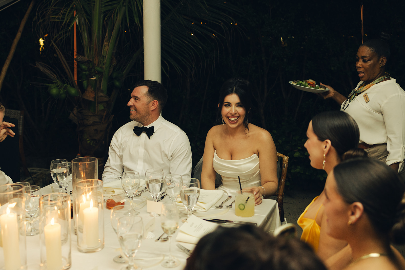 British Virgin Island Editorial and Documentary Wedding Photographer Wedding Dinner