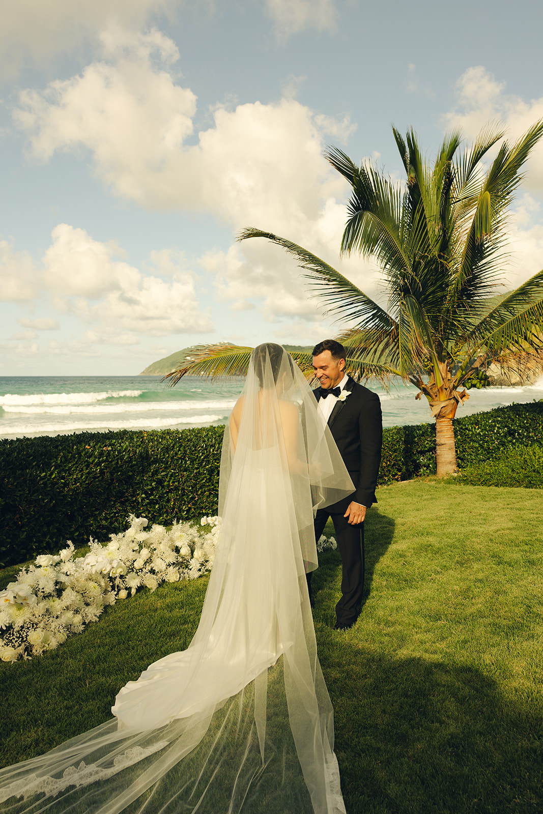 Long Bay Beach Resort British Virgin Island Editorial and Documentary Wedding Photographer Bride and Groom First Look