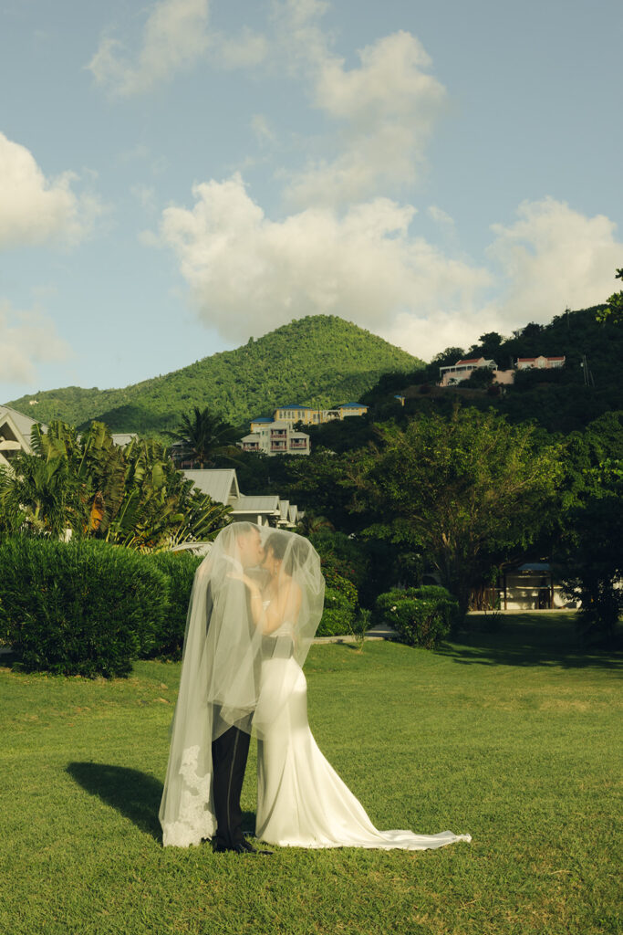 Long Bay Beach Resort British Virgin Island Editorial and Documentary Wedding Photographer Hills Couple Portraits Wedding