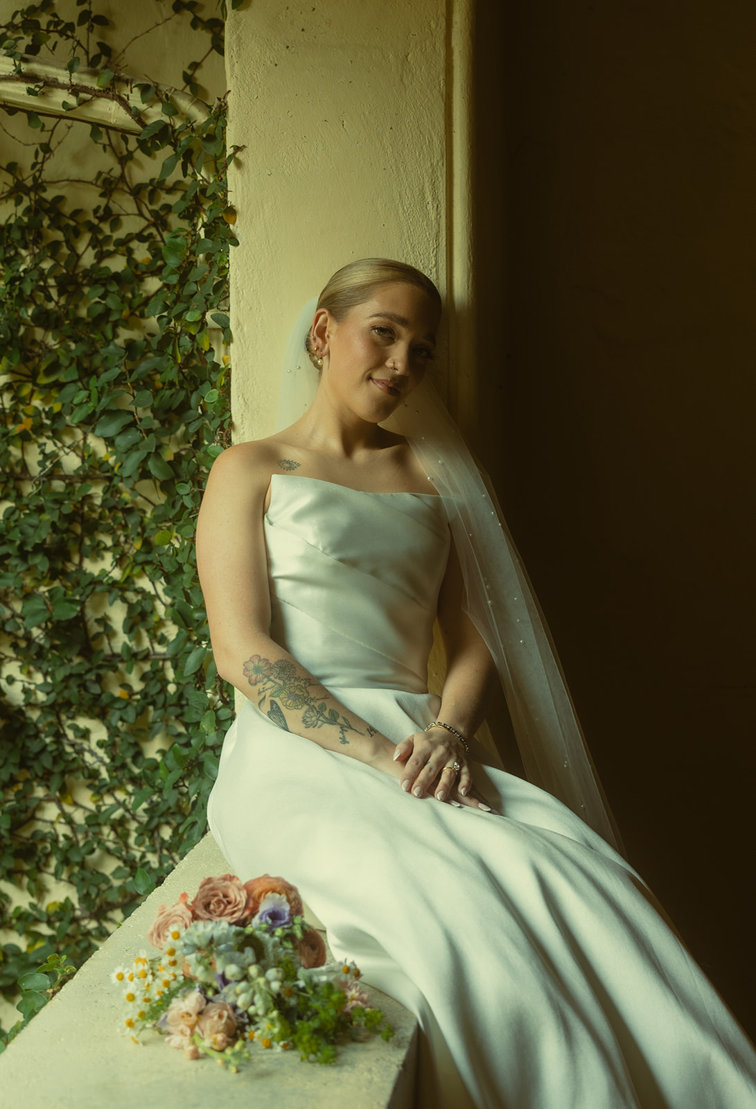 Documentary Wedding Allure Bride Wedding Dress Fun Bridal Portraits Villa Woodbine Tuscany-Inspired Venue