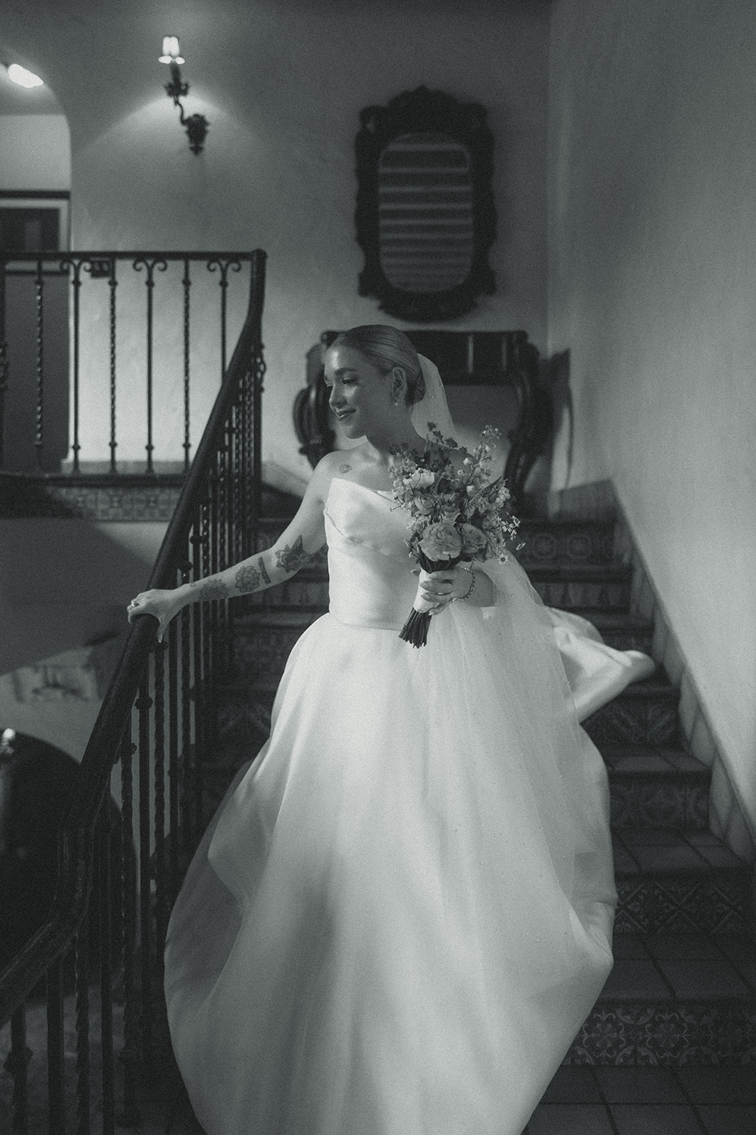 Allure Bride Wedding Dress Walking Bridal Portraits Villa Woodbine Tuscany-Inspired Venue