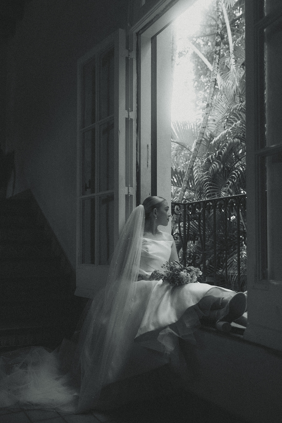 Allure Bride Wedding Sitting Bridal Portraits Villa Woodbine Tuscany-Inspired Venue