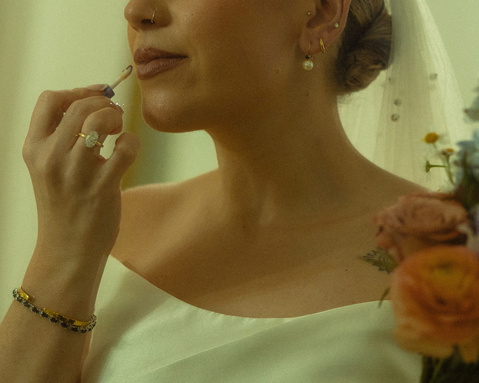 Allure Bride Wedding Dress Bride Getting Ready Villa Woodbine Tuscany-Inspired Venue