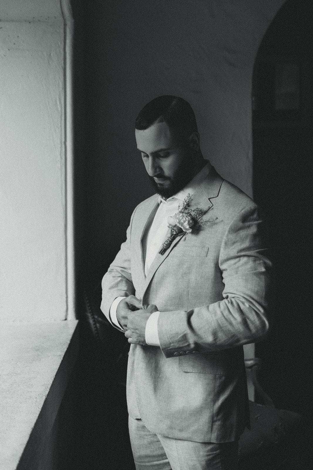 Groom Getting Ready Details Villa Woodbine Tuscany-Inspired Venue 