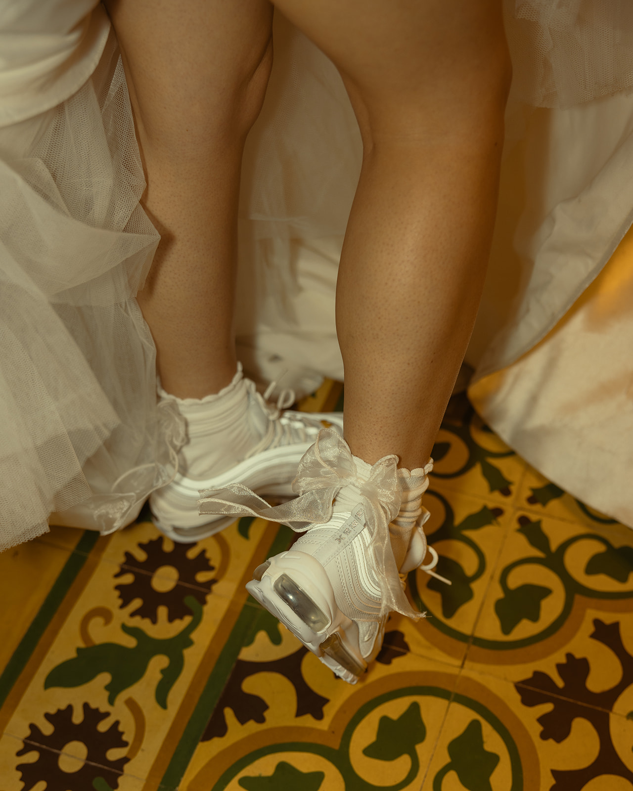 Bride Sneaker Change Villa Woodbine Tuscany-Inspired Venue in Miami Florida