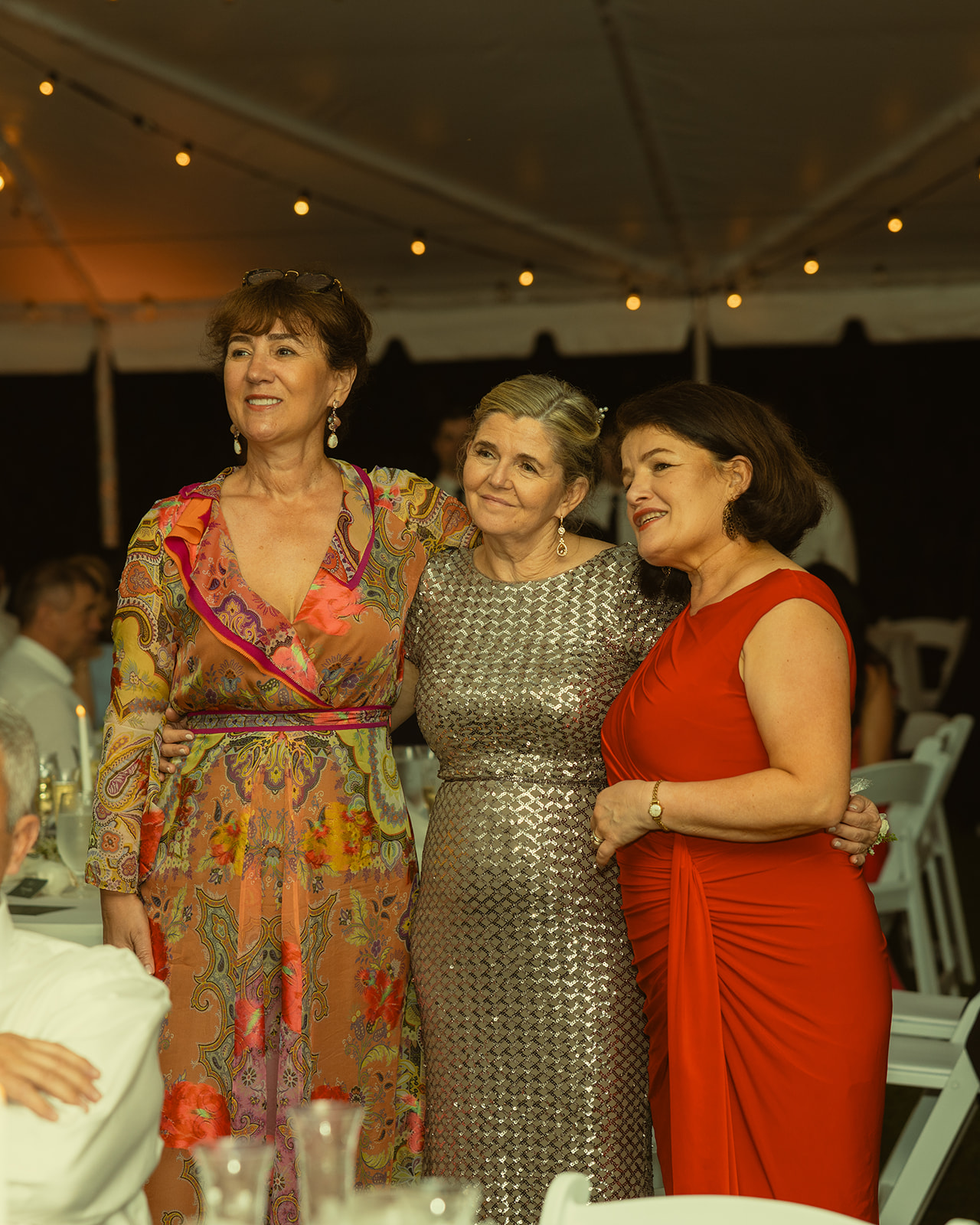 Guests Candid During Bride and Groom Reception Entrance Sunken Gardens in St.Petersburg