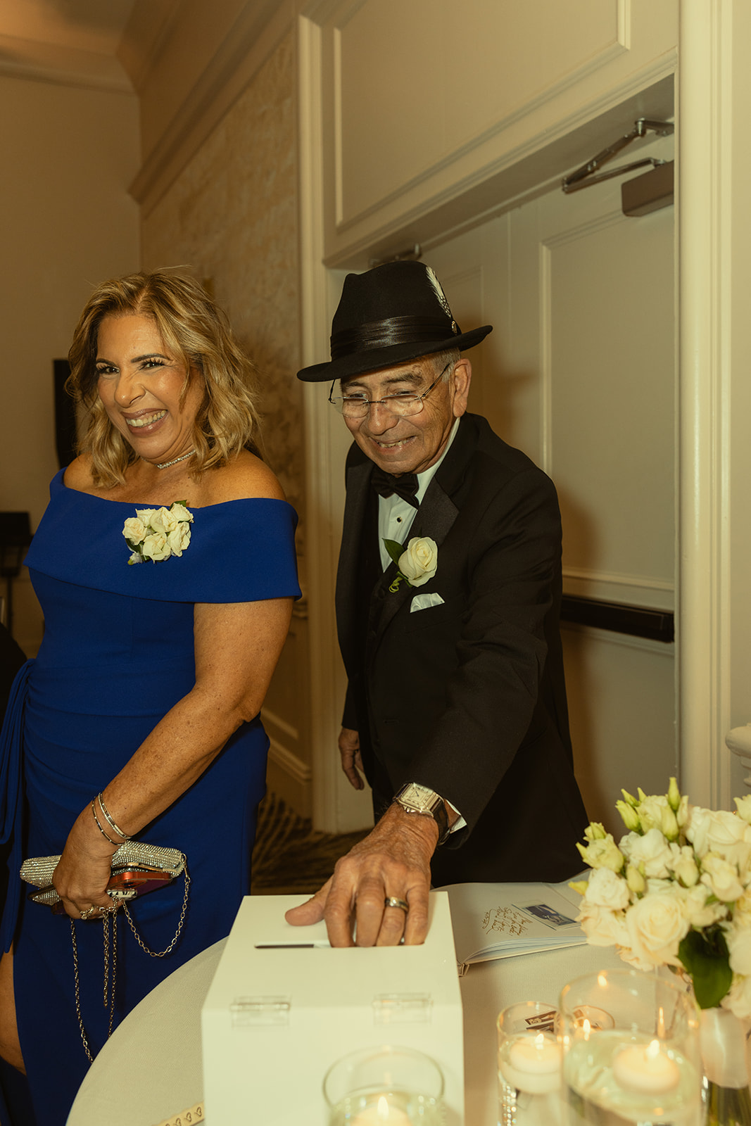 Welcoming Guest into Dinner Candids Messy Table Details JW Marriott Turnberry Miami