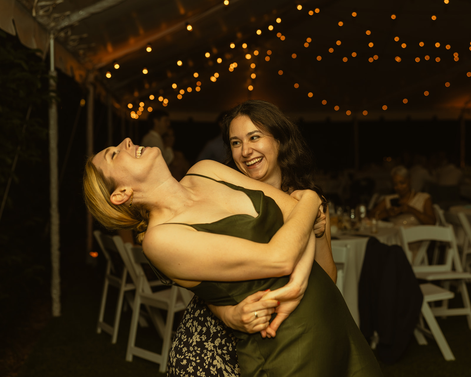 Guests Dancing candids during reception. Wedding in West Florida, St Petersburg in Sunken Gardens