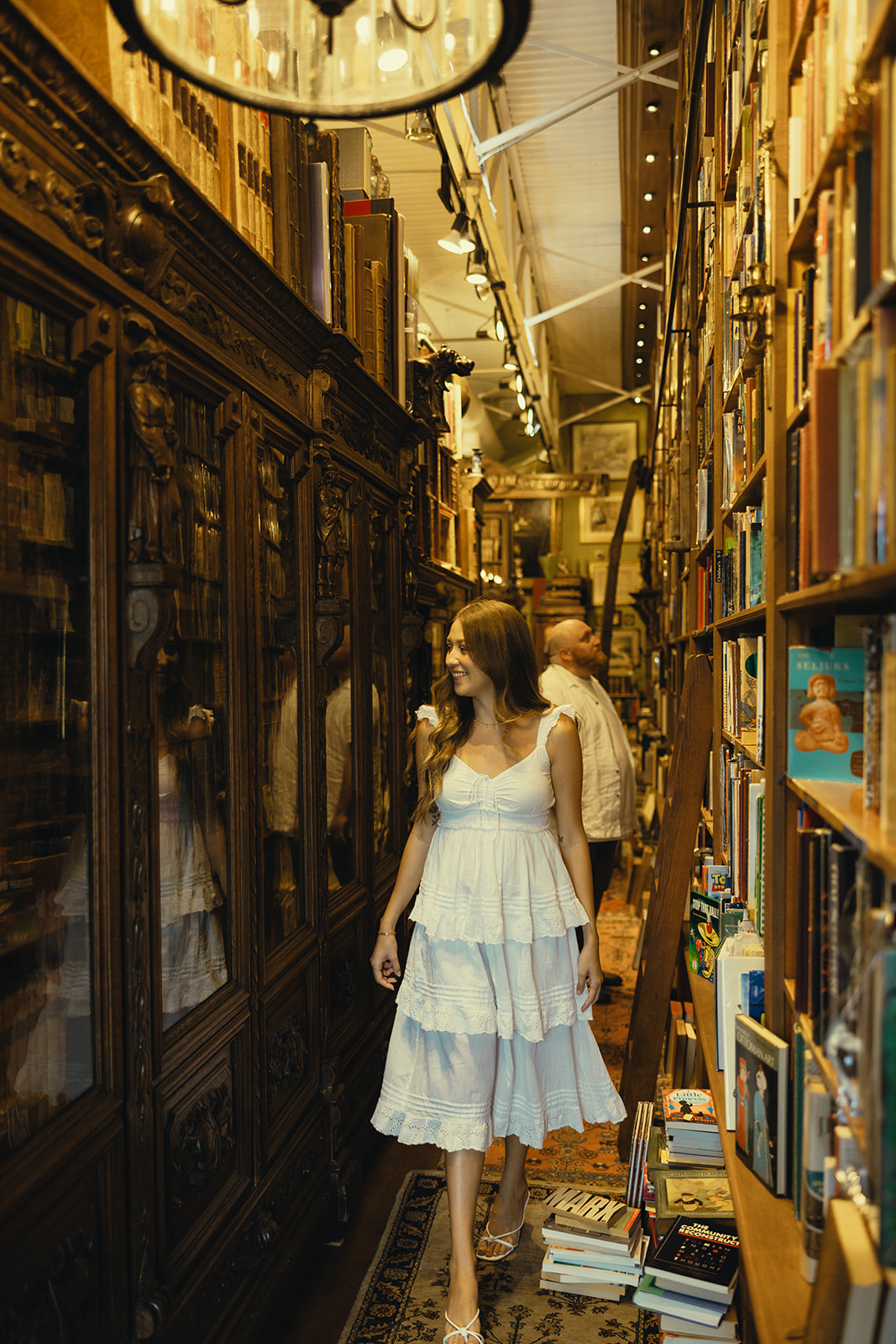 Movie Still Bookstore Couples Session Miami Florida Wedding Photographer