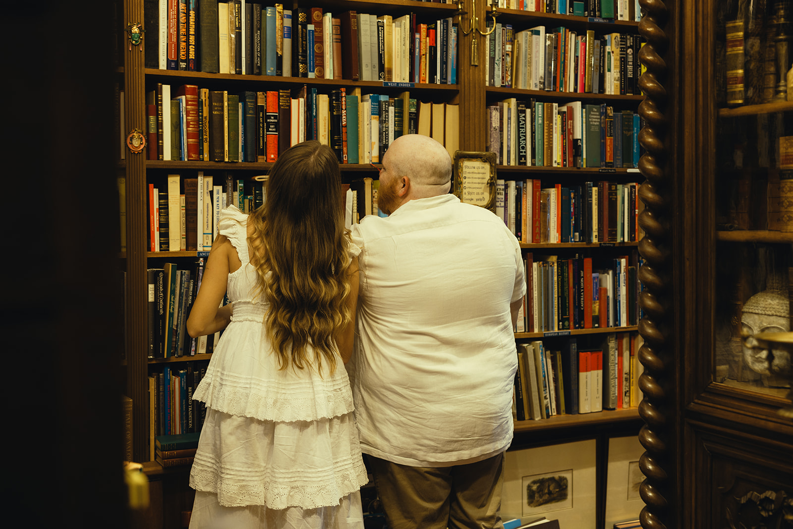 Movie Still Bookstore Documentary Engagement Session Miami Florida Wedding Photographer