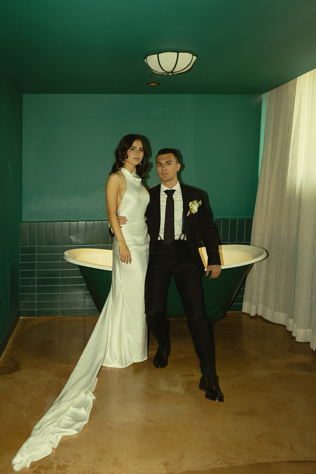 Editorial Bride and Groom Wedding Portraits at Mayfair Hotel & Garden Coconut Grove